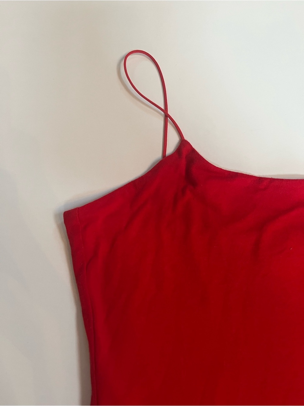 Wilfred Free Aritzia Tomato Red Strappy Trending Y2K Tiny Dress Mini Bodycon Fit - Picture 4 of 10